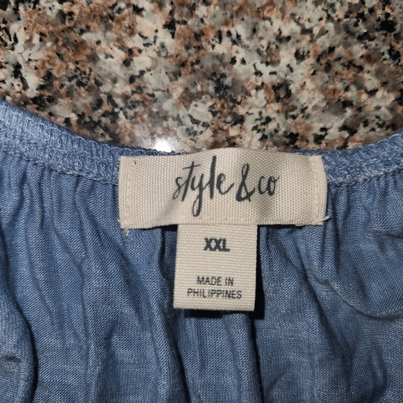 Style & Co On/Off Shoulder Top - Picture 7 of 10